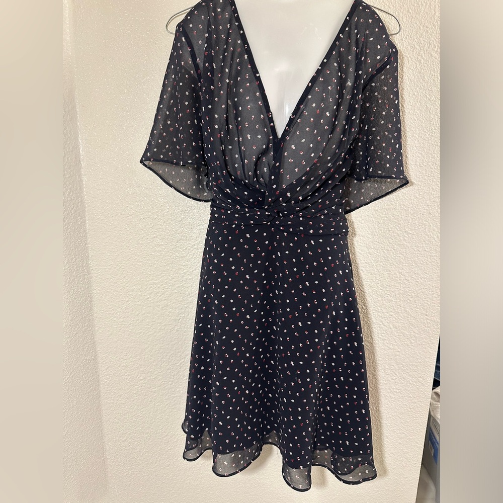 Maronie Polka Dot Wrap Dress - Size M